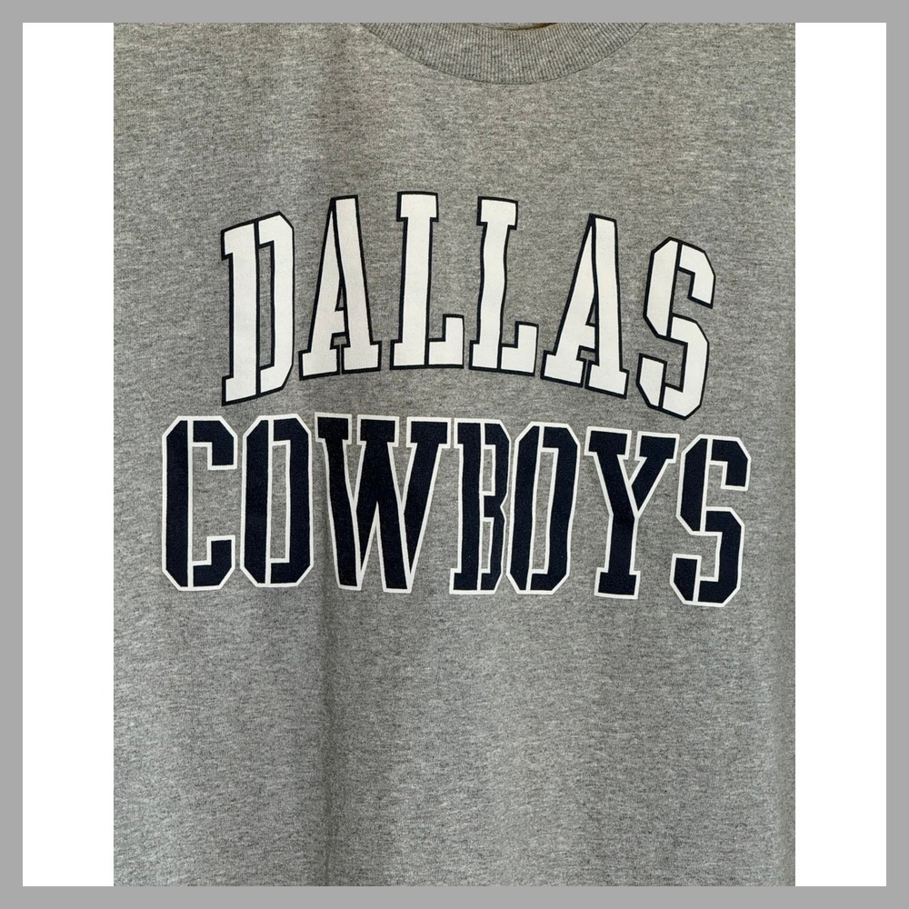 Dallas Cowboys Alstyle Graphic T-Shirt Mens Large Heather Gray NFL Football Tee